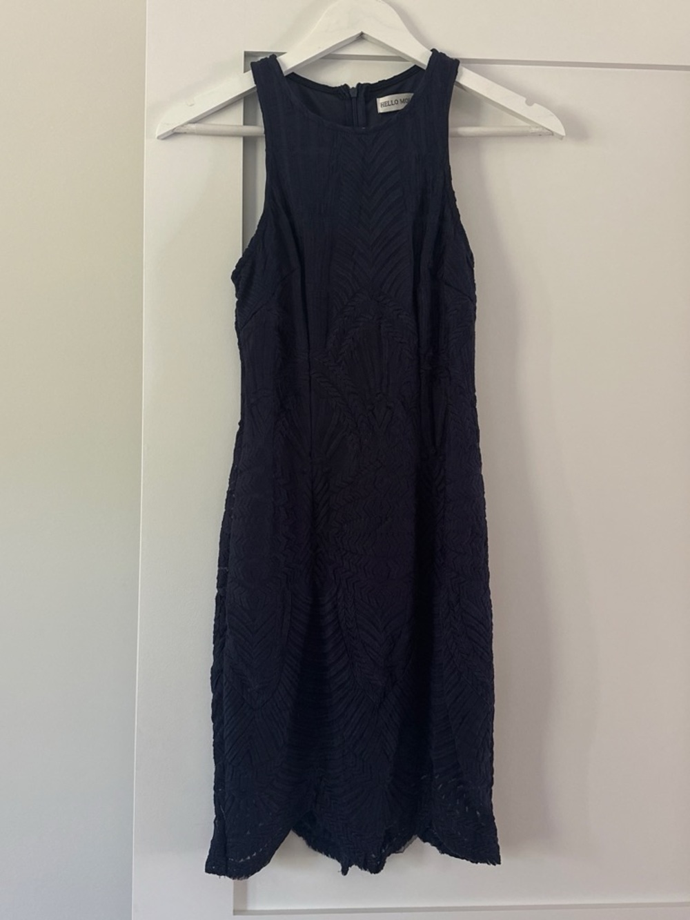 Hello Molly Navy Sleeveless Lace Mini Dress